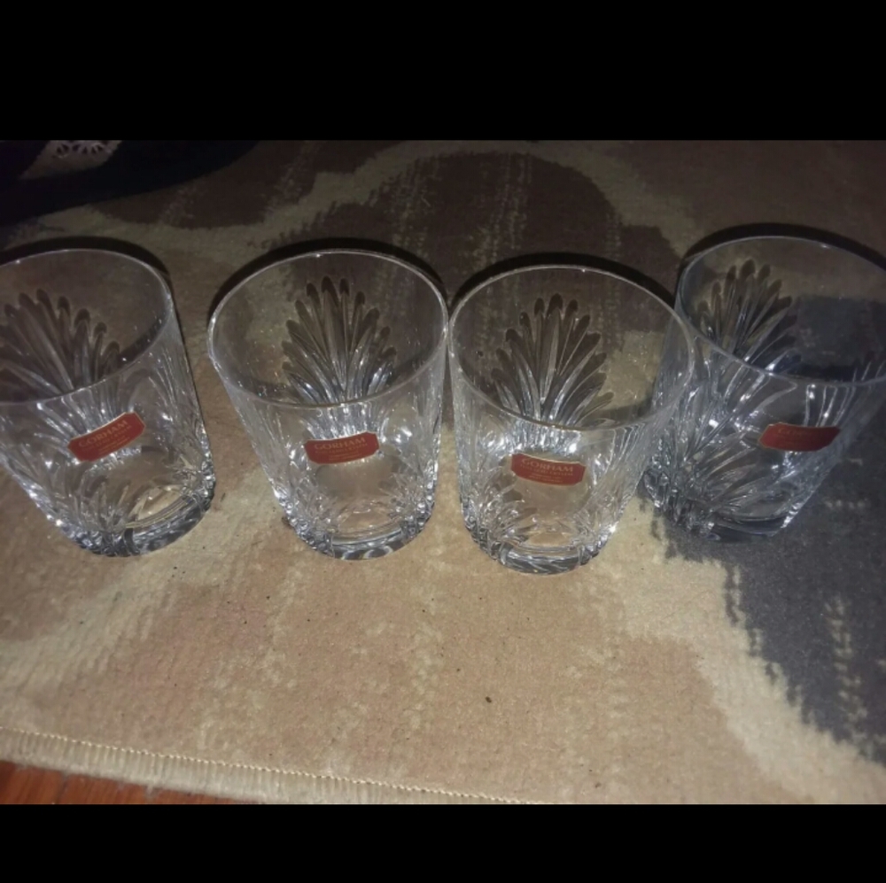 Set of 4 Gotham crystal glasses